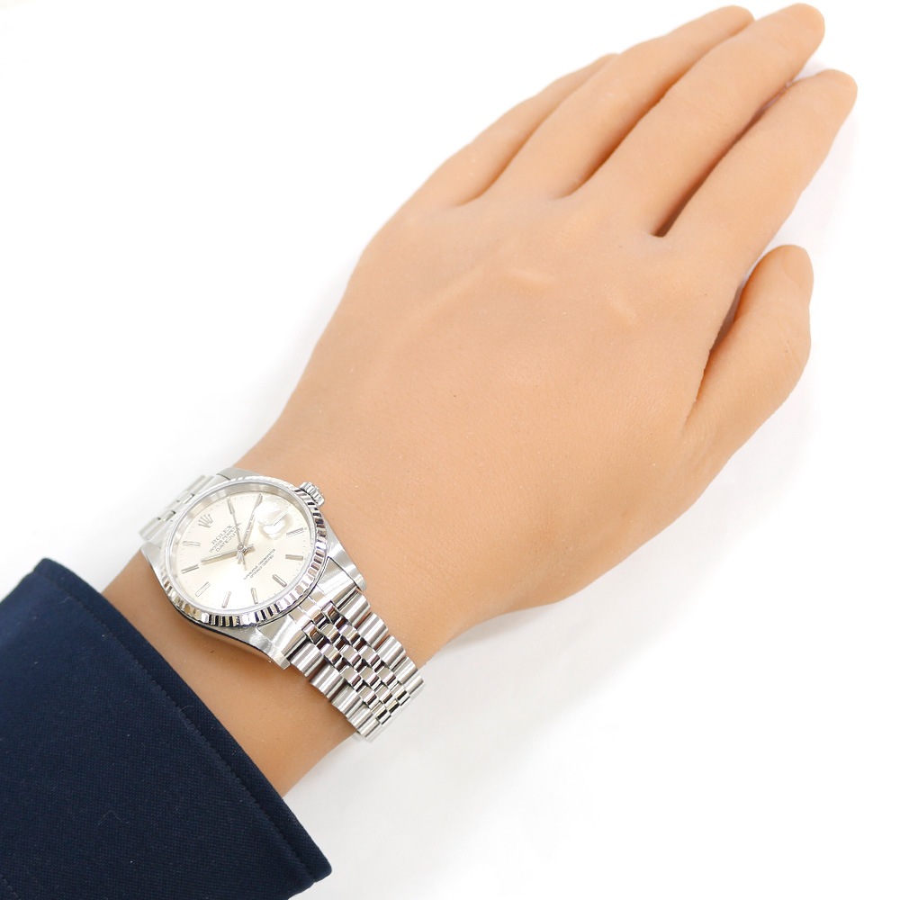 ロレックス デイトジャスト オイスターパーペチュアル 腕時計 ステンレススチール 16234 自動巻き 1年保証 ROLEX 中古 ロレックス デイトジャスト オイスターパーペチュアル 腕時計 ステンレススチール 16234 自動巻き 1年保証 ROLEX 中古