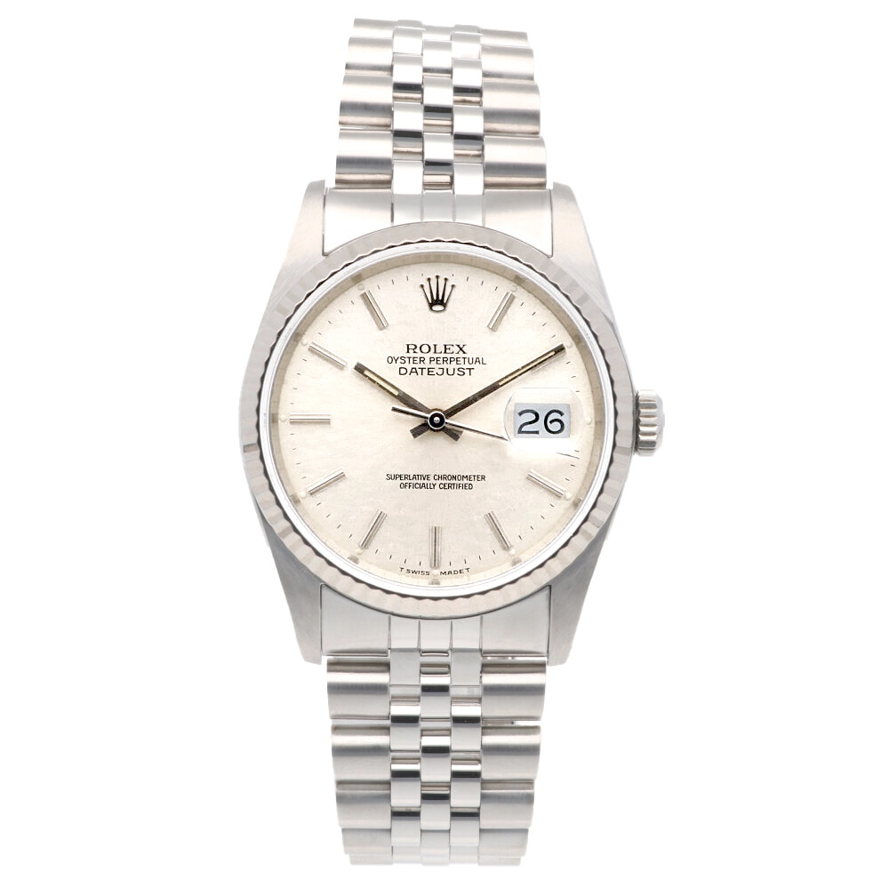 ロレックス デイトジャスト オイスターパーペチュアル 腕時計 ステンレススチール 16234 自動巻き 1年保証 ROLEX 中古 ロレックス デイトジャスト オイスターパーペチュアル 腕時計 ステンレススチール 16234 自動巻き 1年保証 ROLEX 中古
