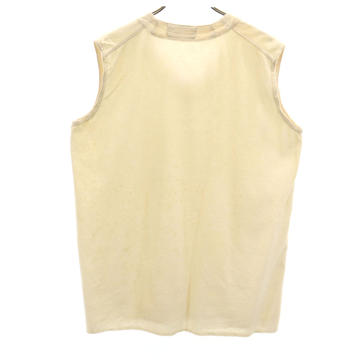 FRENCH ARMY フランス軍 40s 50s ヴィンテージ ノースリーブ Vネック ベスト 46 ベージュ メンズ 古着 FRENCH ARMY フランス軍 40s 50s ヴィンテージ ノースリーブ Vネック ベスト 46 ベージュ メンズ 古着
