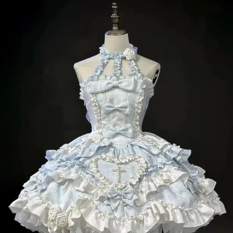 [新作追加] 制服 カレッジ JK ネイビー ボウタイブラウス ラッフルプリーツスカート コスプレ コスチューム ワンピース