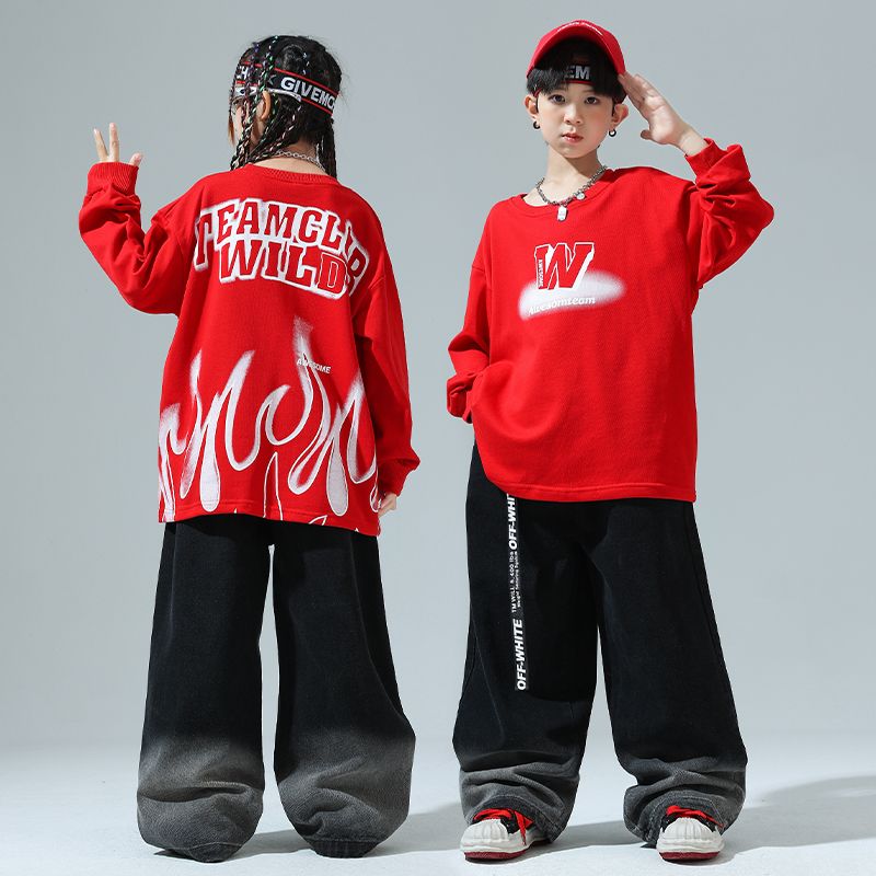 子供の街のダンスのファッション服の秋の男女の子供のクールでかっこいいです 子供の街のダンスのファッション服の秋の男女の子供のクールでかっこいいです