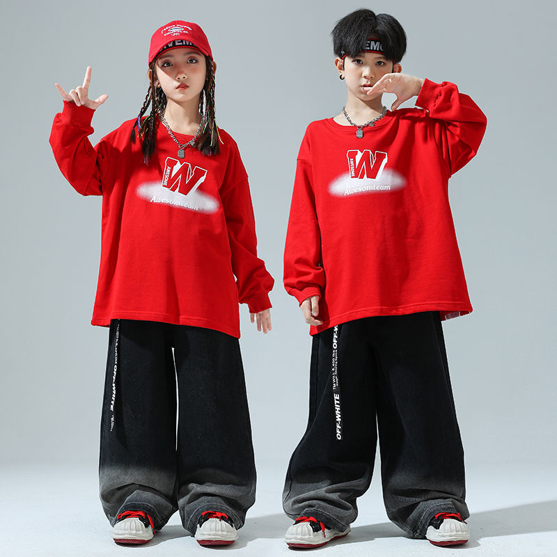 子供の街のダンスのファッション服の秋の男女の子供のクールでかっこいいです 子供の街のダンスのファッション服の秋の男女の子供のクールでかっこいいです