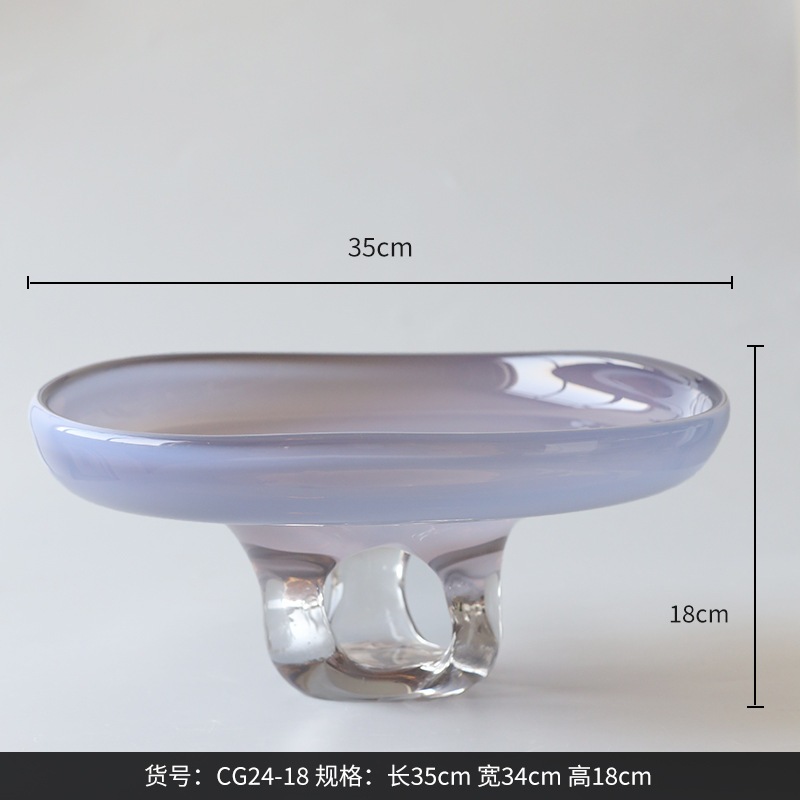 軽量高級感ガラス花瓶置物生け花水培養大落下花器瑠璃