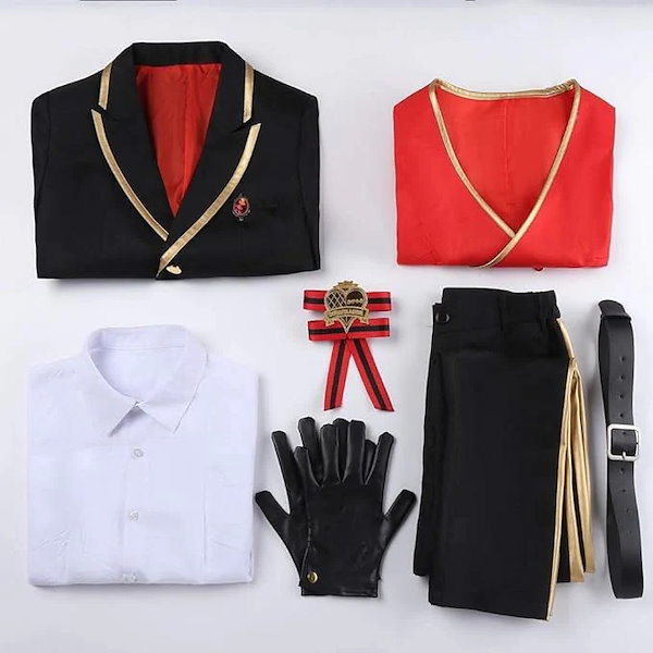 【コスプレ】リドル・ローズハート（寮服）ウィッグ、靴付き Qoo10] リドル 寮服 リドルローズハート コスプ