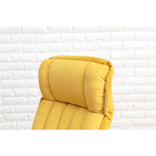 高座椅子 ディープイエロー 背もたれ無段階リクライニング 組立品 高座椅子 ディープイエロー 背もたれ無段階リクライニング 組立品