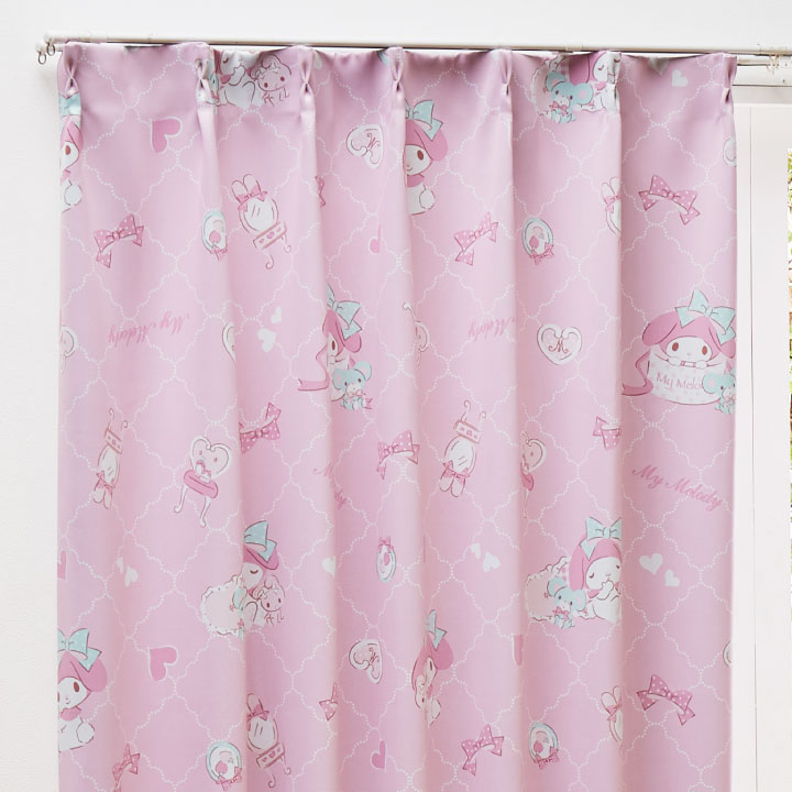マイメロディ 2級 遮光 カーテン 幅100x178cm丈 2枚組 サンリオ マイメロ My Melody 洗濯可 キャラクター SB-455 マイメロディ 2級 遮光 カーテン 幅100x178cm丈 2枚組 サンリオ マイメロ My Melody 洗濯可 キャラクター SB-455