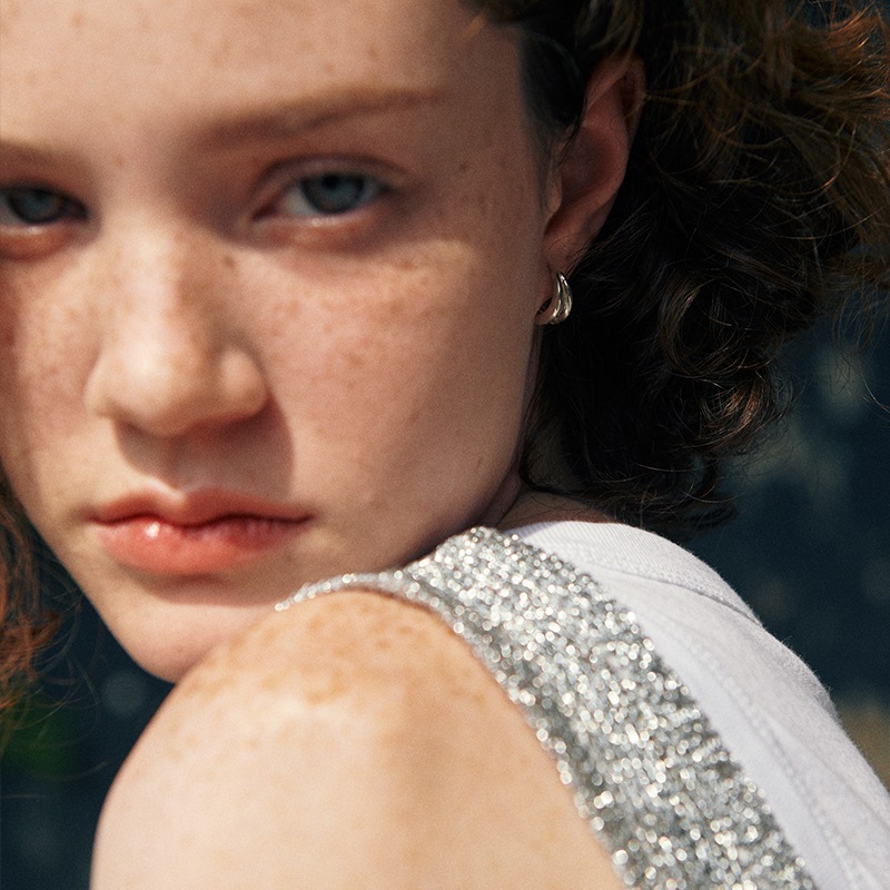 [925 silver] Deux.silver.194 / epais lien イヤリング