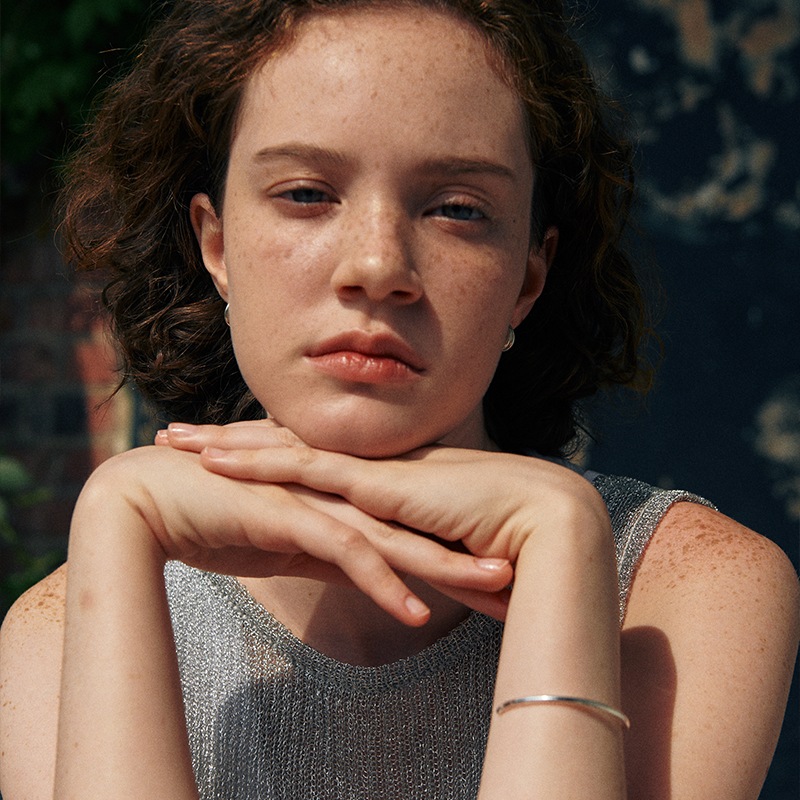 [925 silver] Deux.silver.194 / epais lien イヤリング