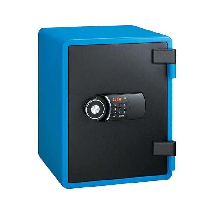 【開梱設置無料】エーコー テンキー式小型耐火金庫 イエスカラーセーフ 41L ブルー YES-031DBL【送料無料】【送料無料】 地震 災害 防災