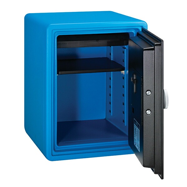 【開梱設置無料】エーコー テンキー式小型耐火金庫 イエスカラーセーフ 41L ブルー YES-031DBL【送料無料】【送料無料】 地震 災害 防災