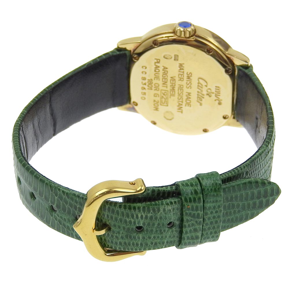 マストロンド ヴェルメイユ cal.157.06 1811 腕時計 シルバー925 リザード ゴールド クオーツ アナログ表示 レディース 白文字盤 中古品 マストロンド ヴェルメイユ cal.157.06 1811 腕時計 シルバー925 リザード ゴールド クオーツ アナログ表示 レディース 白文字盤 中古品