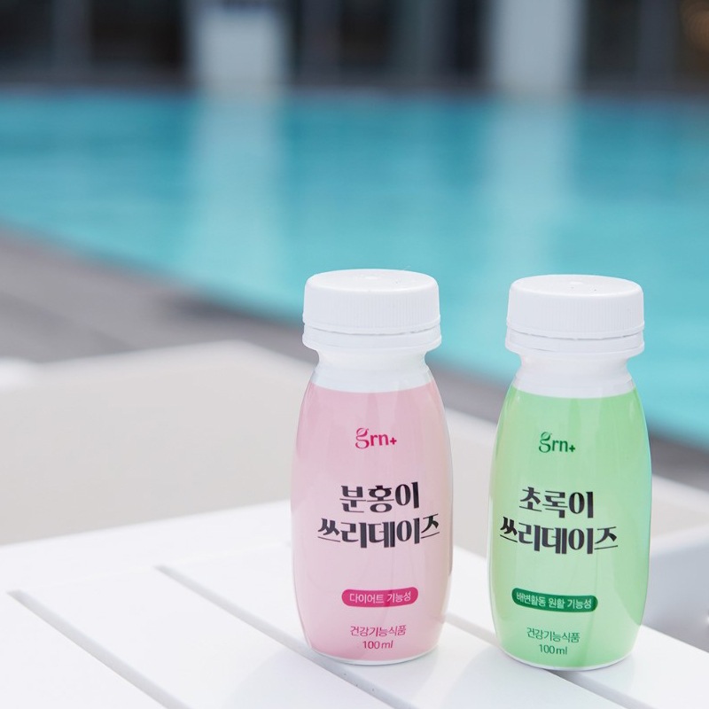 お試しセット とにかくお腹周りがかなりスッキリ Pink100ml x 3本&Green100ml x 3本 ドリンクタイプのダイエット健康機能食品 pink3days green3days