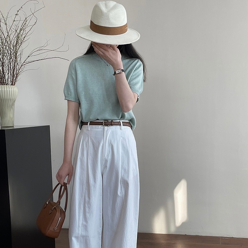 レディース トップス サマーセーター サマーニット 半袖 Uネック ラウンドネック フェミニン かわいい 大人可愛い きれいめ シンプル カジュアル 上品 おしゃれ かっこいい レトロ こなれ感 レディース トップス サマーセーター サマーニット 半袖 Uネック ラウンドネック フェミニン かわいい 大人可愛い きれいめ シンプル カジュアル 上品 おしゃれ かっこいい レトロ こなれ感