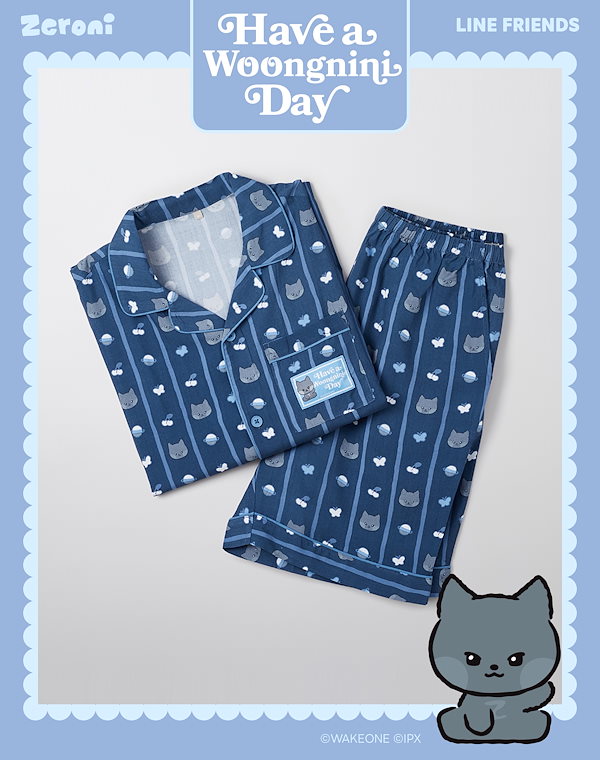 SPAO zeroni LINE FRIENDS 半袖 パジャマ(IVORY) Qoo10] スパオ 【ZB1 × SPAO 正規品】ゼロベー