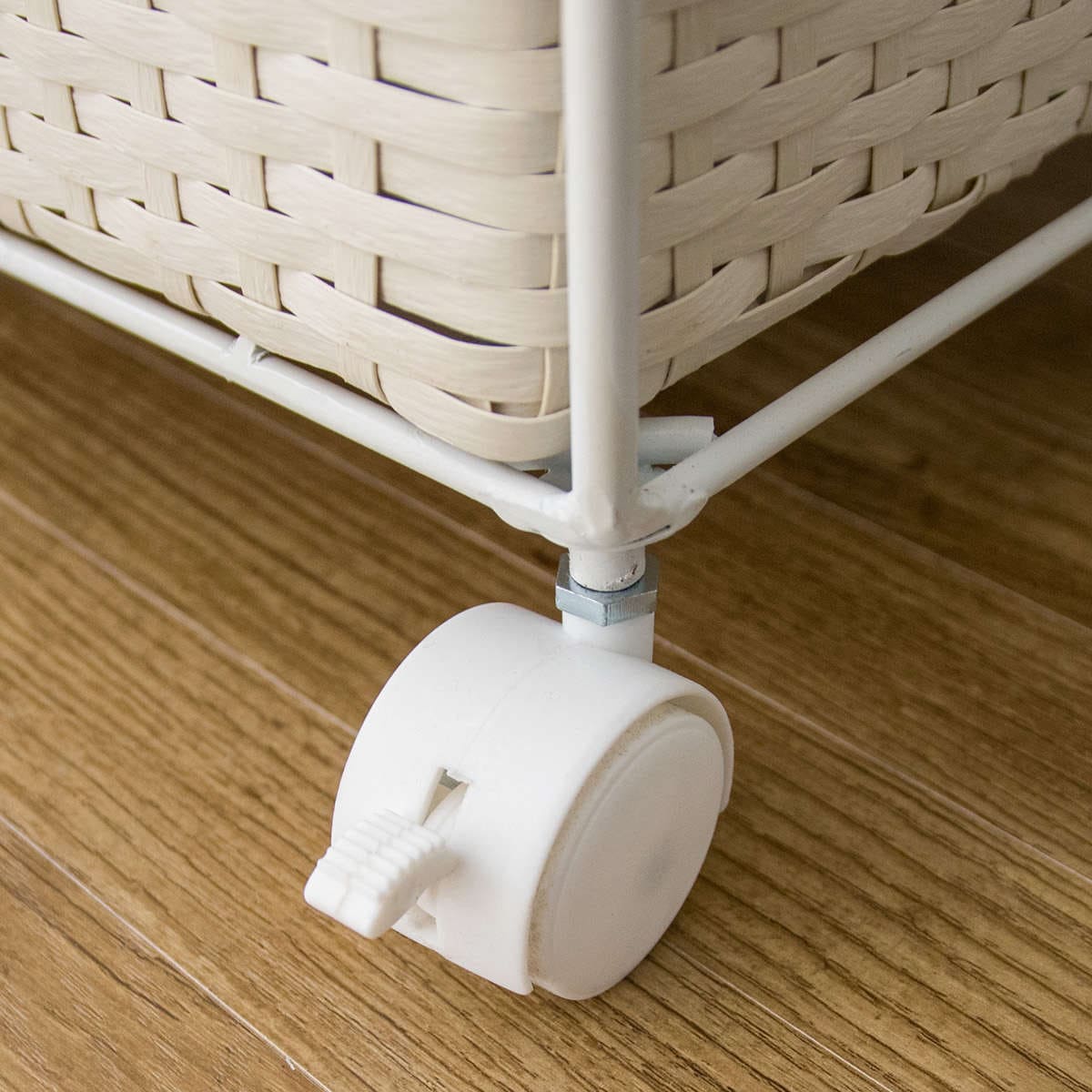 ランドリーボックス Diario 4段 高さ109cm ランドリー 収納 ランドリー収納 ボックス バスケット 大容量 キャスター ラタン ランドリーバスケット 衣類収納 衣類 洗濯かご