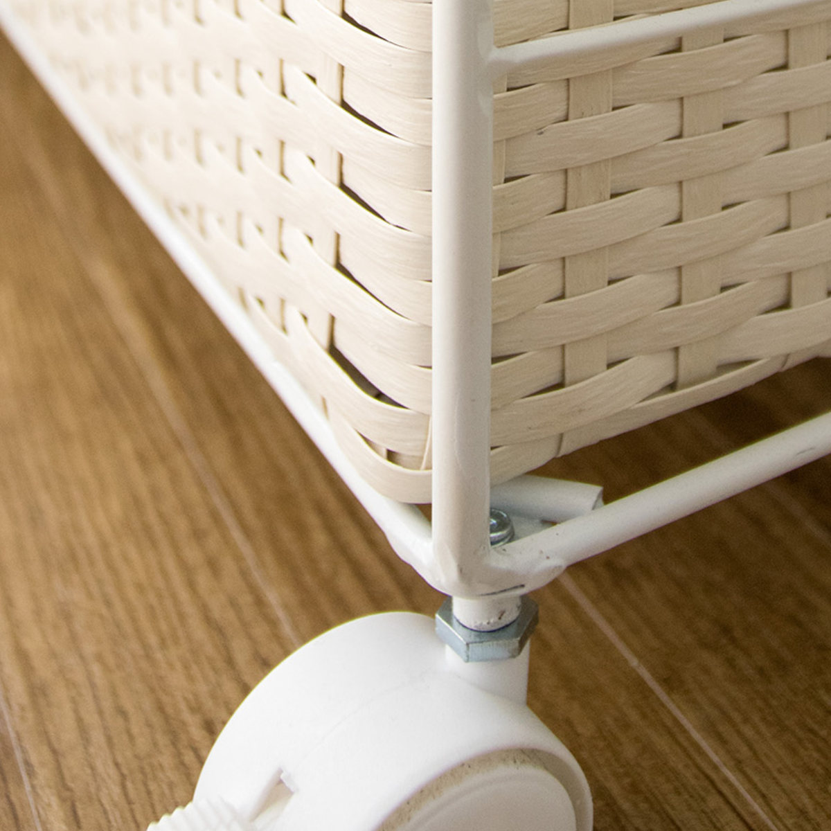 ランドリーボックス Diario 4段 高さ109cm ランドリー 収納 ランドリー収納 ボックス バスケット 大容量 キャスター ラタン ランドリーバスケット 衣類収納 衣類 洗濯かご