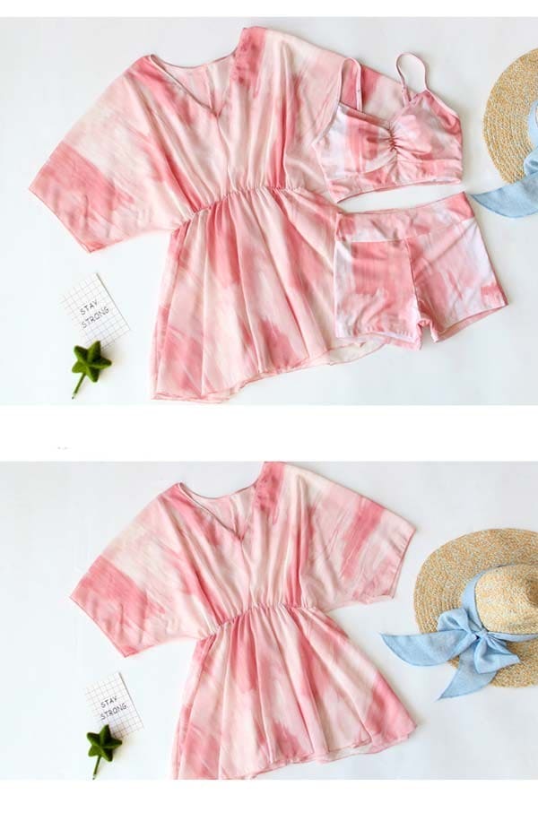 水着 レディース 体型カバー ワンピース タンキニ 水着 UVカット ワンピース ぽっちゃり 大きいサイズ フェミニン かわいい ショートパンツ 着痩せ パッド付 ビーチ 海デート 韓国風 女性用 大