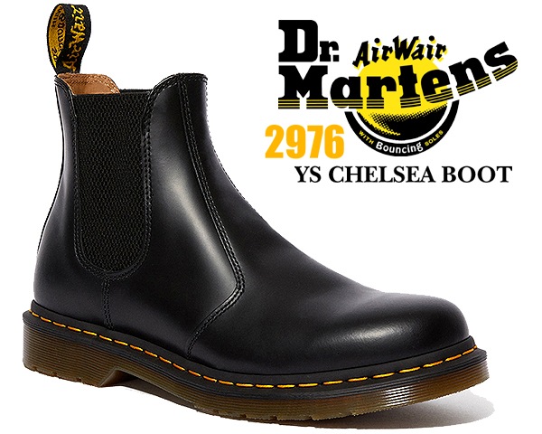 2976 イエローステッチ チェルシーブーツ 22227001 Yellow Stitch サイドゴア ブラック スムースレザー 2976 イエローステッチ チェルシーブーツ 22227001 Yellow Stitch サイドゴア ブラック スムースレザー