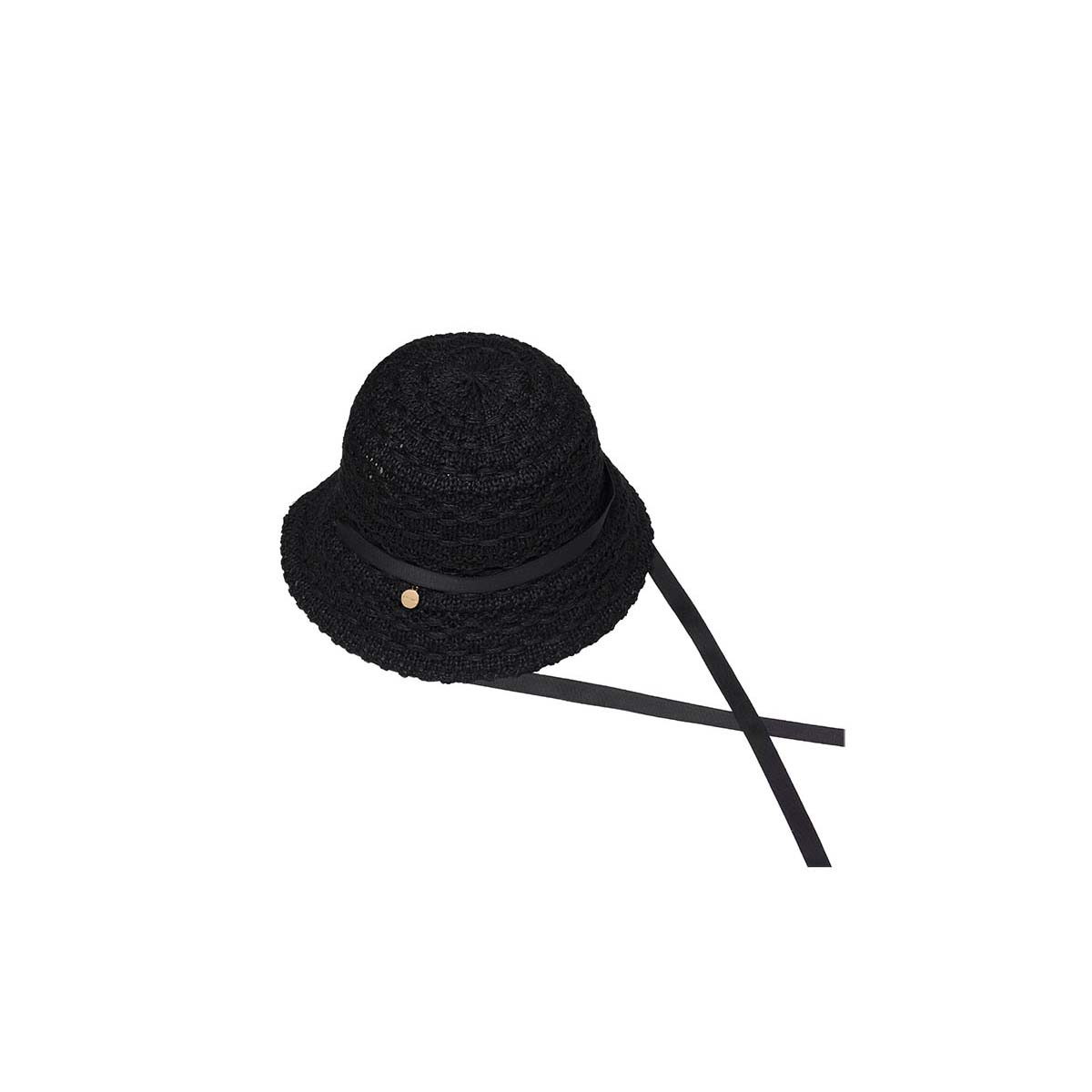J.LETTER ペーパーヤーンハット(BLACK)IU パクミニョン 韓国ドラマ 韓国ファッション レディース アクセサリー