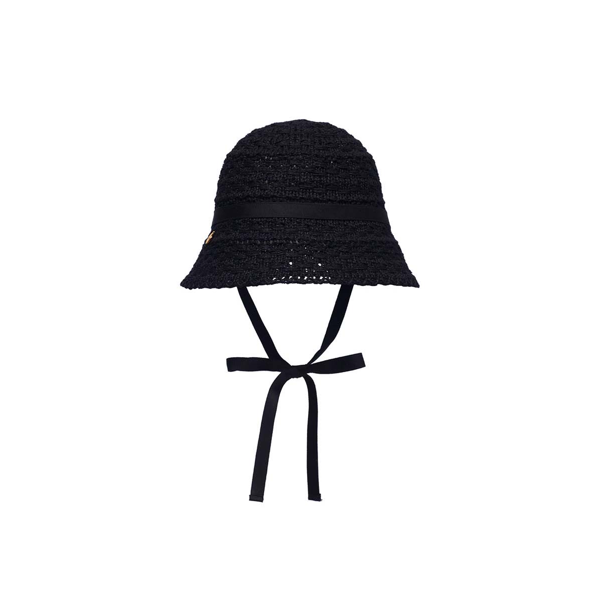 J.LETTER ペーパーヤーンハット(BLACK)IU パクミニョン 韓国ドラマ 韓国ファッション レディース アクセサリー