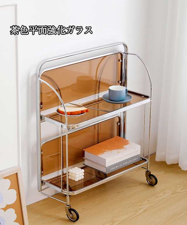 可動棚 ラック 透明折り畳み収納式の移動可能な荷台用カート 収納ラック 可動棚 ラック 透明折り畳み収納式の移動可能な荷台用カート 収納ラック