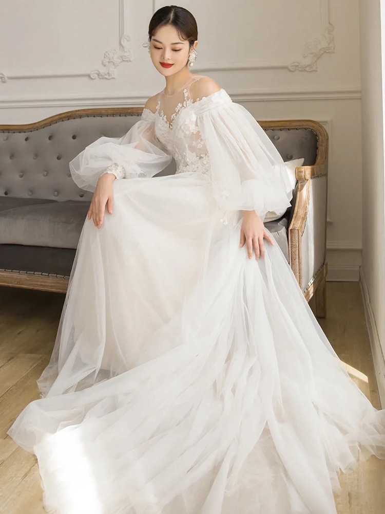 ウェディングドレス チュールドッキング 森ガール 綺麗 ドレス パーティー フォーマル イブニングドレス 演奏会 ウェディング 発表会 成人式 ロングドレス