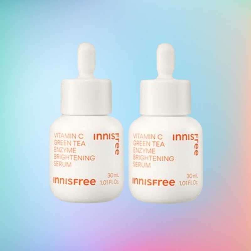 イニスフリー ビタミンC グリーンティー エンザイムセラム 30ml+30ml 肌の透明感・キメケアに集中保湿美容液 イニスフリー ビタミンC グリーンティー エンザイムセラム 30ml+30ml 肌の透明感・キメケアに集中保湿美容液