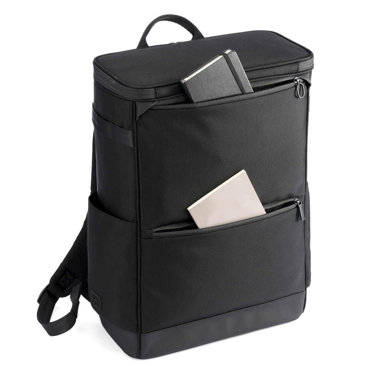 正規品5年保証 リュック ビジネス 通勤 通学 大容量 ボックス型 黒 シンプル 無地 ナイロン 大きめ ビジネス 旅行 PC タブレット B4 23L バフェクト 17623