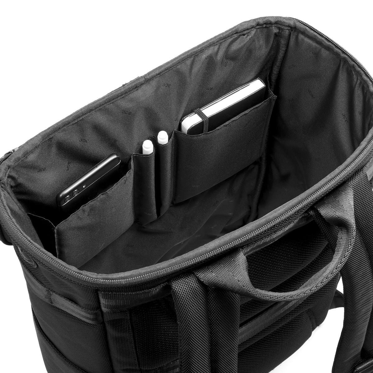 正規品5年保証 リュック ビジネス 通勤 通学 大容量 ボックス型 黒 シンプル 無地 ナイロン 大きめ ビジネス 旅行 PC タブレット B4 23L バフェクト 17623