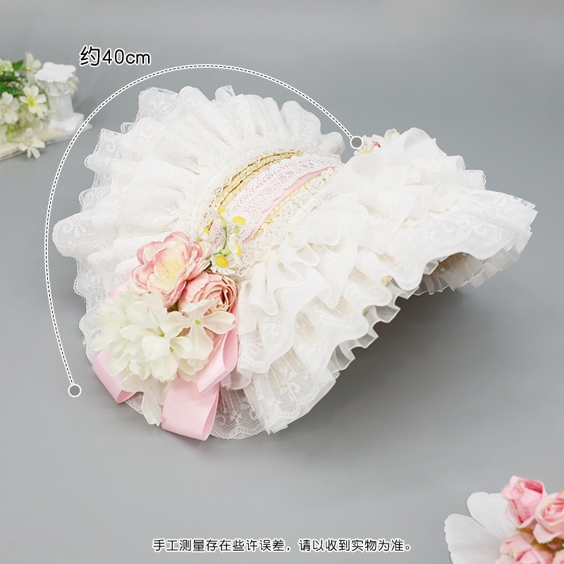 フレンチロリータ女の子ティーパーティーかぶりものボンネットbntオリジナルデザイマドリガル風帽子 フレンチロリータ女の子ティーパーティーかぶりものボンネットbntオリジナルデザイマドリガル風帽子