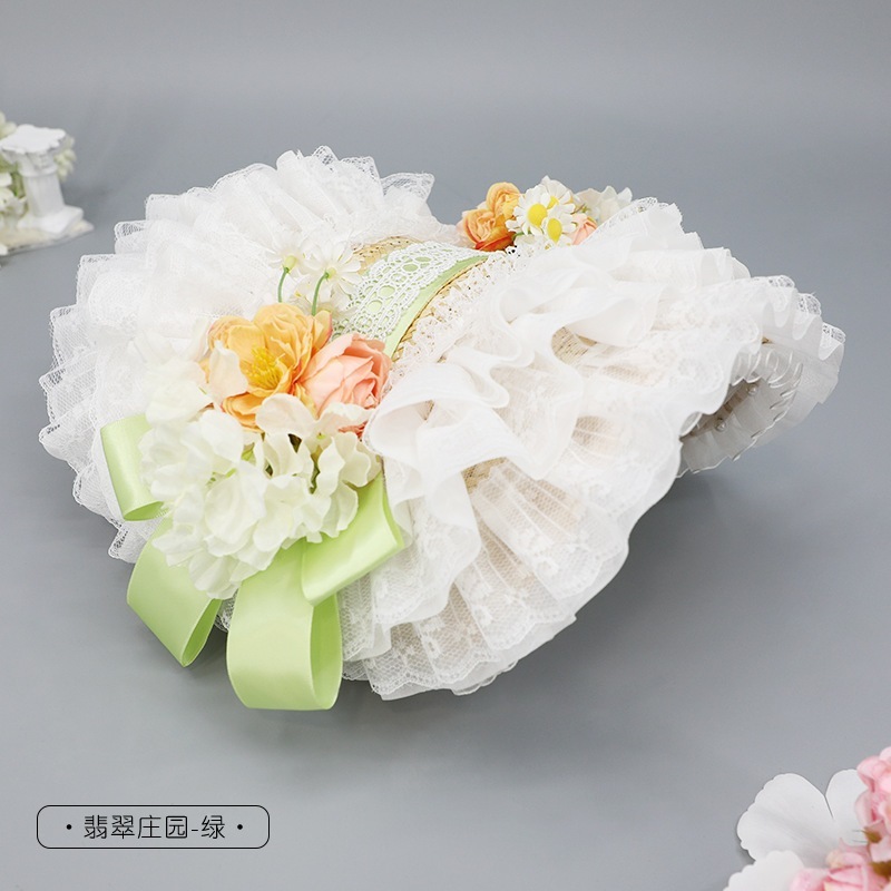 フレンチロリータ女の子ティーパーティーかぶりものボンネットbntオリジナルデザイマドリガル風帽子 フレンチロリータ女の子ティーパーティーかぶりものボンネットbntオリジナルデザイマドリガル風帽子