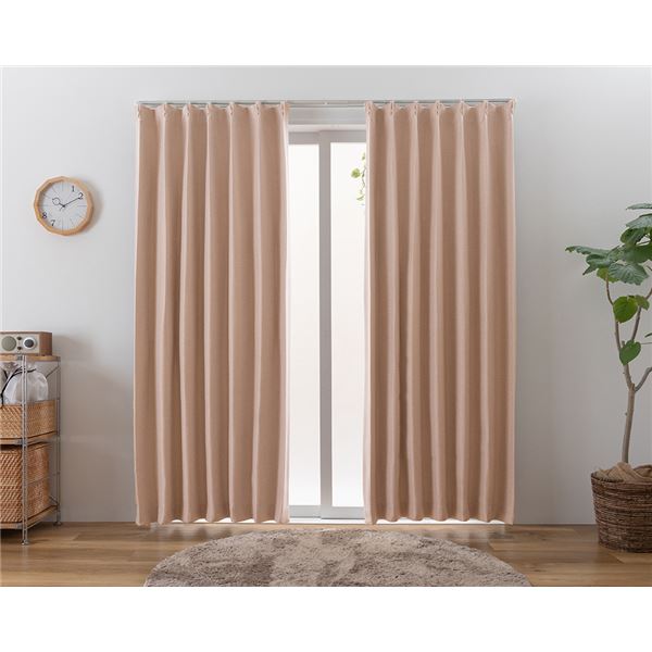 遮光カーテン　ローズグリーン　幅150cm×丈220cm2枚 ショップP10倍】 遮光カーテン 幅150cm×丈215cm 1枚 無地 ローズ