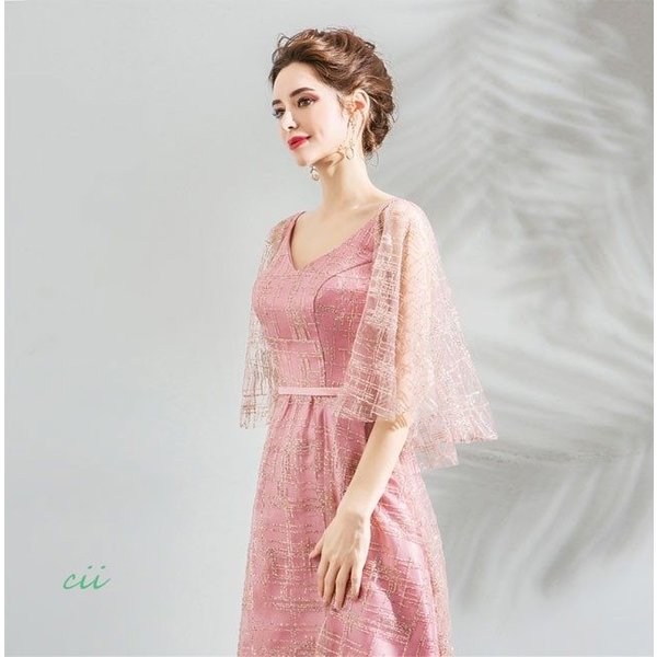 ピンク ドレス パーティードレス ゲストドレス スパンコール ロング丈 披露宴 結婚式 司会 イブニングドレス 華やか ロングドレス ピンク ドレス パーティードレス ゲストドレス スパンコール ロング丈 披露宴 結婚式 司会 イブニングドレス 華やか ロングドレス