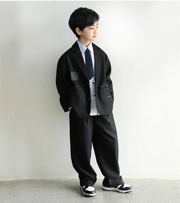 完売御礼卒業式 入学式 スーツ 男の子 ジュニア 大きいサイズ ゆったり 150 160 170 165 小学生 セットアップ フォーマル スーツ 長袖 卒園式 入学式 スーツ ロングパンツ 子供服