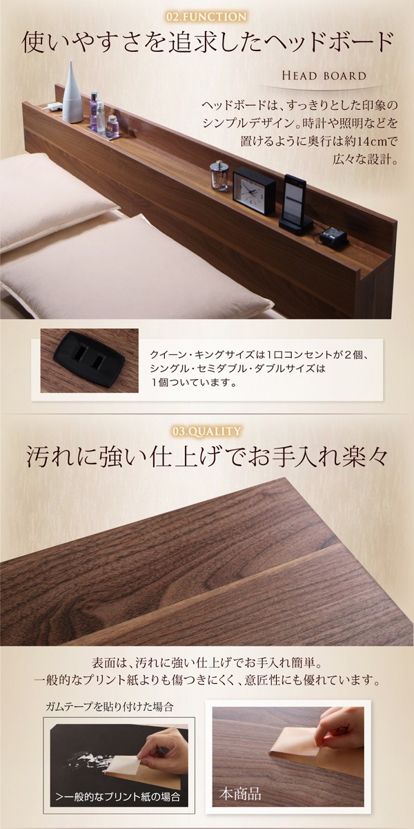 [組立設置付]棚付 フロアベッド [モナンジェ] マルチラススーパースプリングマットレス付 シングル