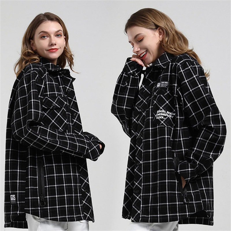 スノーボードウェア シャツ ジャケット 単品 レディース メンズ チェック柄 スノーウェア スキーウェア スノボ おしゃれ 防風防水防雪防寒保温通気 耐摩擦 韓国 Snowboardwea スノーボードウェア シャツ ジャケット 単品 レディース メンズ チェック柄 スノーウェア スキーウェア スノボ おしゃれ 防風防水防雪防寒保温通気 耐摩擦 韓国 Snowboardwea