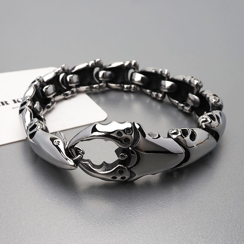 ステンレス サソリモチーフブレスレット [b670]