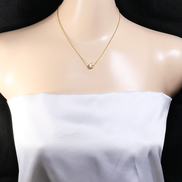 K18 18金 YG イエローゴールド ネックレス パール(真珠) 約40cm ジュエリー 中古 K18 18金 YG イエローゴールド ネックレス パール(真珠) 約40cm ジュエリー 中古