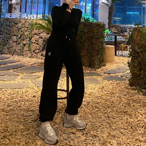 パンツ WOOALONG Signature summer jogger pants BLACK SE2WJG435BK Qoo10] WOOALONG 韓国の人気商品 ウーアロン Signat