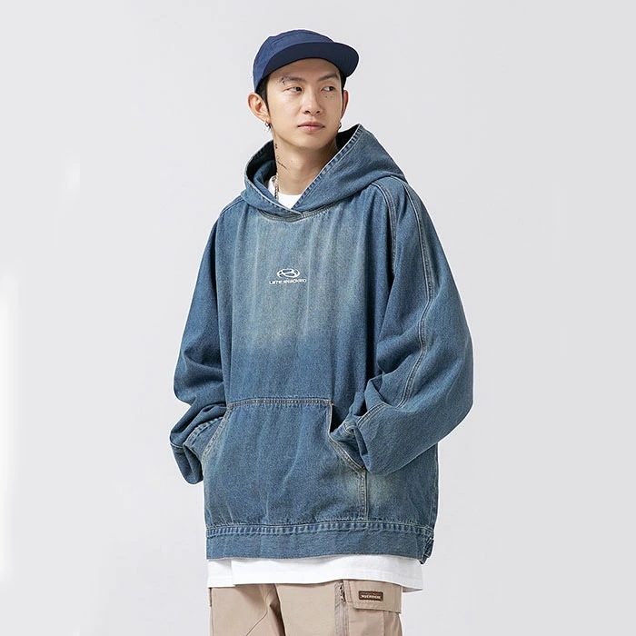 デニム パーカー プルオーバー メンズ レディース スウェット 長袖 ビッグシルエット オーバーサイズ プルオーバーパーカー 韓国 ファッション アメカジ 春 秋 冬 男女兼用 ペア カップル 普段着 デニム パーカー プルオーバー メンズ レディース スウェット 長袖 ビッグシルエット オーバーサイズ プルオーバーパーカー 韓国 ファッション アメカジ 春 秋 冬 男女兼用 ペア カップル 普段着