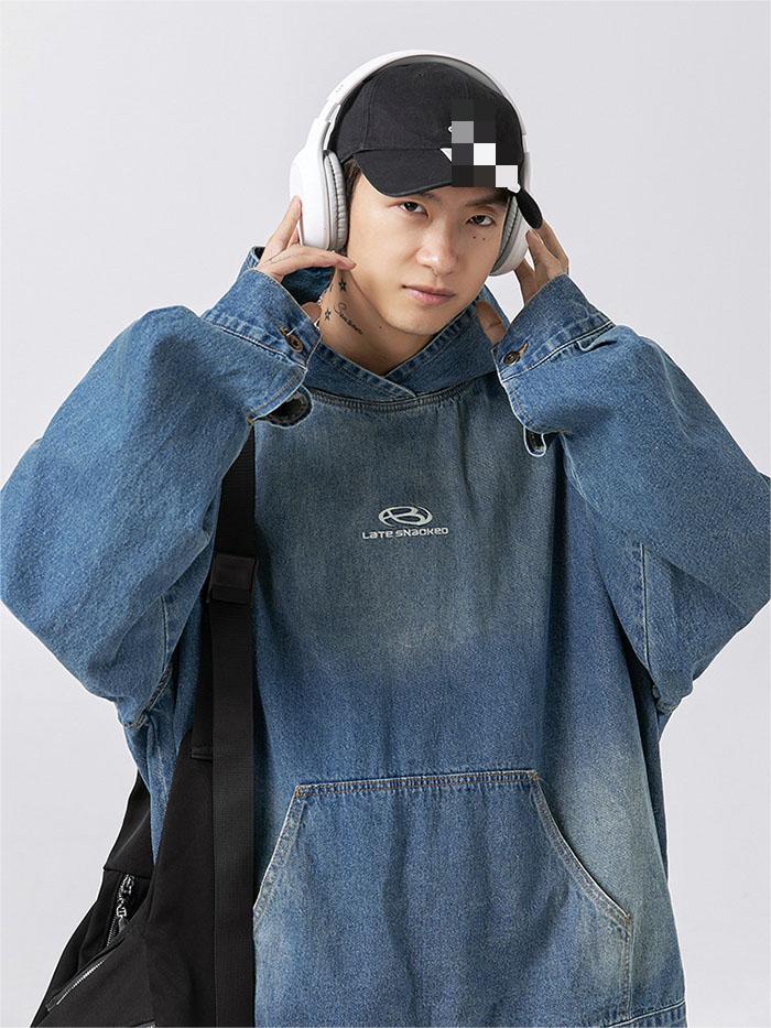 デニム パーカー プルオーバー メンズ レディース スウェット 長袖 ビッグシルエット オーバーサイズ プルオーバーパーカー 韓国 ファッション アメカジ 春 秋 冬 男女兼用 ペア カップル 普段着 デニム パーカー プルオーバー メンズ レディース スウェット 長袖 ビッグシルエット オーバーサイズ プルオーバーパーカー 韓国 ファッション アメカジ 春 秋 冬 男女兼用 ペア カップル 普段着