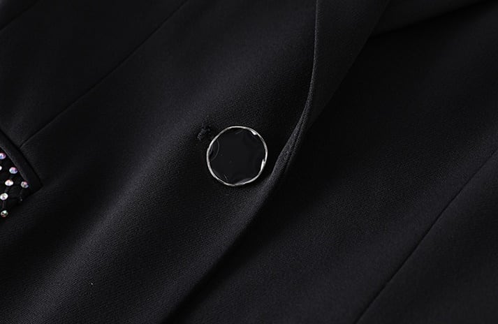 セットアップ スーツ パンツ ボトムス ジャケット シングルブレスト ビビットカラー 切り替え 長袖 ロング アンクル丈 センタープレス ハイウエスト セミフレア ストレート 襟付き Vネック lsu