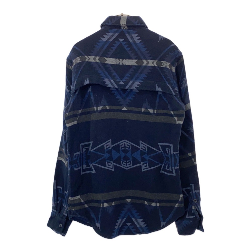 ポロバイラルフローレン 総柄 長袖 コットンシャツ XS ネイビー Polo by Ralph Lauren メンズ ポロバイラルフローレン 総柄 長袖 コットンシャツ XS ネイビー Polo