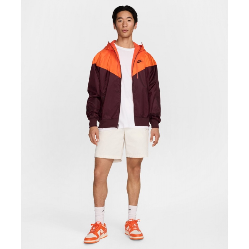 ナイキスポーツウェアウィンドランナーフード付きジャケット M-バーガンディクラッシュ:セーフティオレンジ:バーガンディクラッシュ/DA0002-652