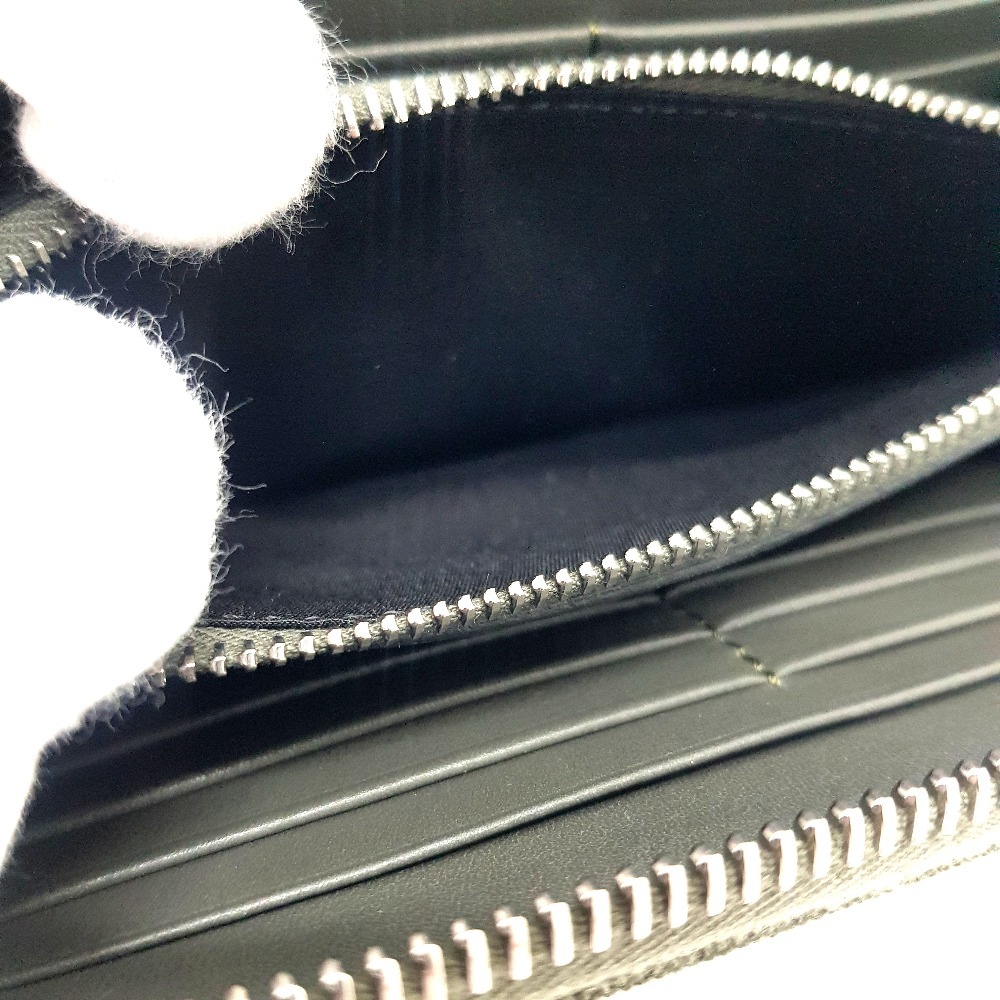Valentino Garavani ヴァレンティノガラヴァーニ 長財布 VLTNプリント スタッズ ラウンドファスナー キャンバス/レザー カーキ系ホワイト