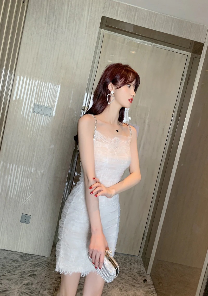 JY上品 キャミワンピース ショート丈 セクシー レース ドレス パーティードレス着痩せ 大人 お呼ばれ 同窓会 披露宴 卒業式 結婚式 ウェディング 二次会 成人式