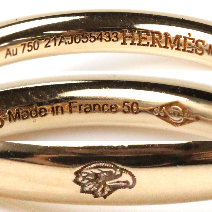 HERMES エルメス K18PG ピンクゴールド エシャペ PM リング・指輪 H219691B 00050 ダイヤモンド 10号 50 4.5g レディース 中古 美品 HERMES エルメス K18PG ピンクゴールド エシャペ PM リング・指輪 H219691B 00050 ダイヤモンド 10号 50 4.5g レディース 中古 美品