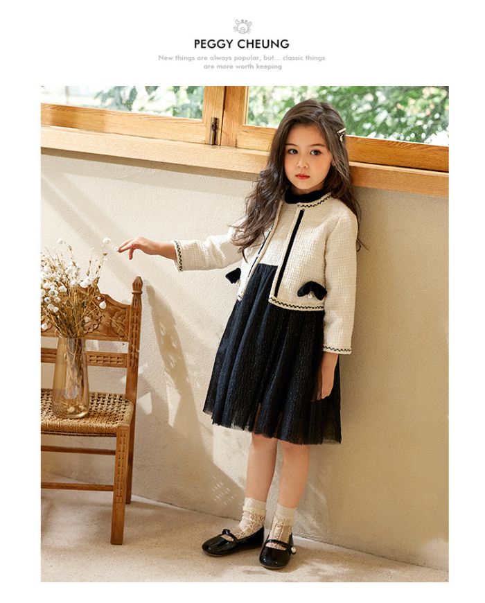 【即納】販売最低価 ！ 入学式 子供服 女 女の子 120 130 110 スーツ 卒園式 年 令和4年 年長 新一年生 アイボリー 黒 制服 長袖 受験 面接 発表会 結婚式 ツイード