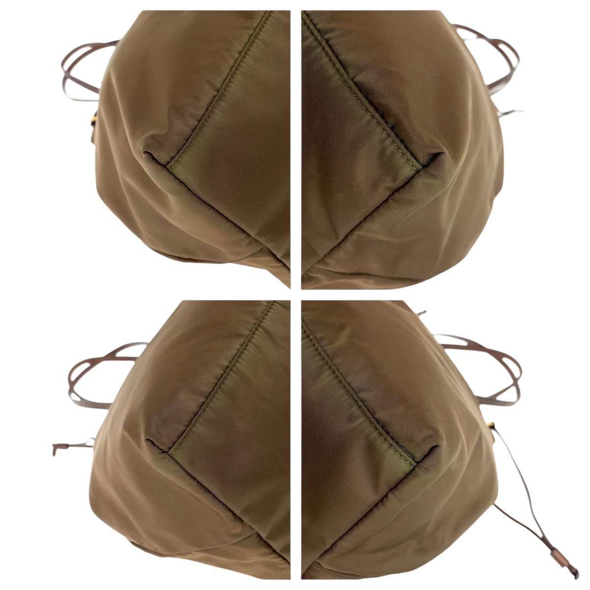 テスート サフィアーノ 三角ロゴプレート ブラウン ゴールド金具 ナイロン/レザー トートバッグ ショルダーバッグ レディース 502772 テスート サフィアーノ 三角ロゴプレート ブラウン ゴールド金具 ナイロン/レザー トートバッグ ショルダーバッグ レディース 502772