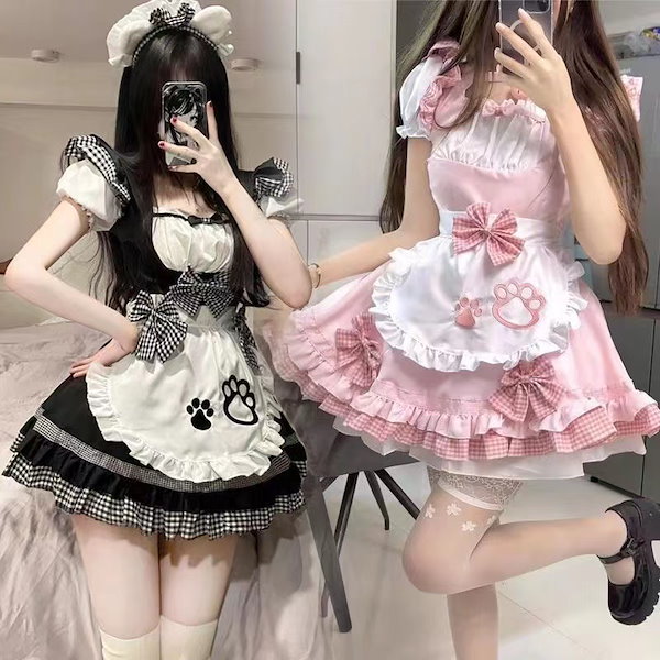 Qoo10] 【最安値に挑戦】10点セット メイド服